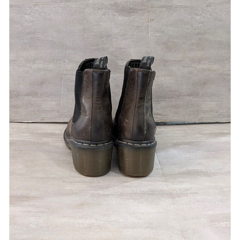 Distressed Brown Leather Boots Dr. Martens Cadence Chelsea sz. 7 - Picture 7 of 8